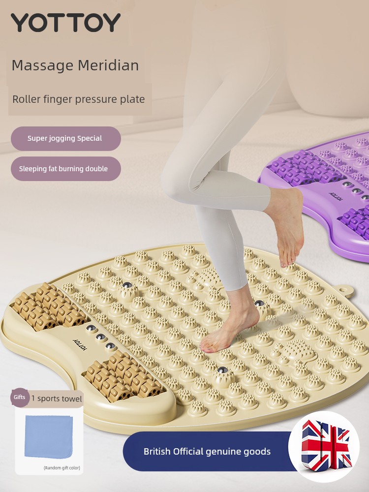 Yottoy Roller Anti-Slip Bath Mat Super Jogging Dedicated in-Place Running Sole Massage Foot Mat Step Indoor Toe Pressure Mat