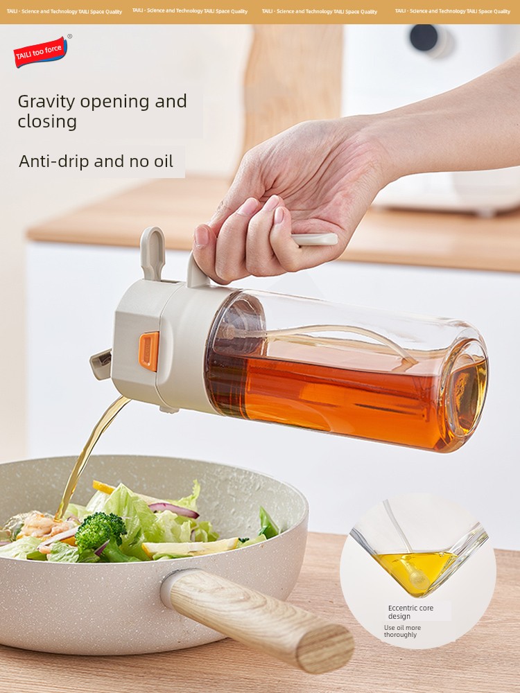 Taili Dual-Purpose Oil Pot Fuel Injector Glass Kitchen For Home Spice Jar Leakproof Oil Pot Pot Atomization Oil Dispenser