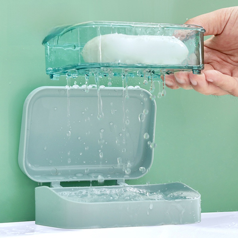 Double-Layer Flip Creative Travel Household Bathroom Soap Box