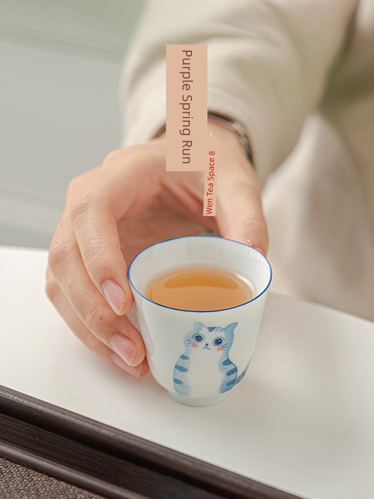 Jojo's L. Pd. Ziquan Jian. Three-Dimensional Hand Painted Underglaze Porcelain Tea Tasting Cup Kung Fu Tea Set | Occupied Space