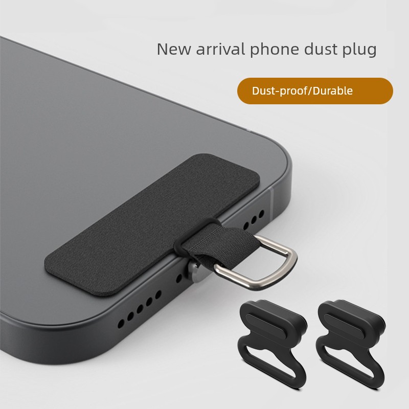 Mobile Phone Clip Dust Plug Anti-Lost Charging Port Lanyard Patch New Arrival Back Sticker Bracelet Dustproof Waterproof Fixing Piece