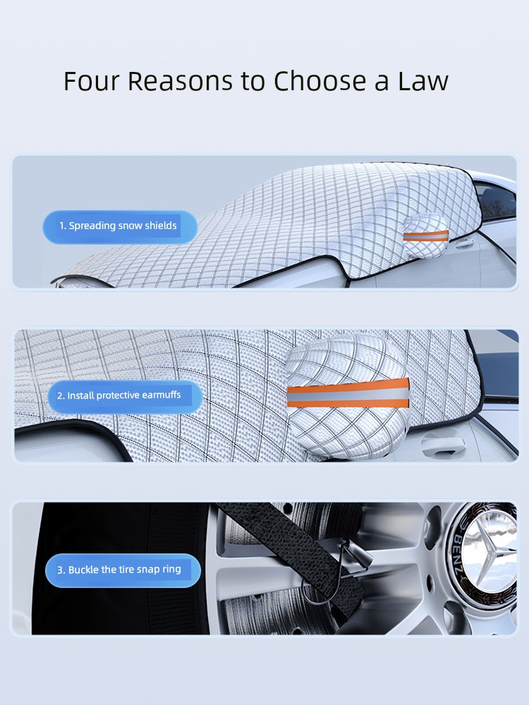 Leben Car Snow Cover Front Windshield Glass Frost-Proof Anti-Freezing Winter Windshield Snow-Proof Snow-Proof Cover Blocking Frost Winter