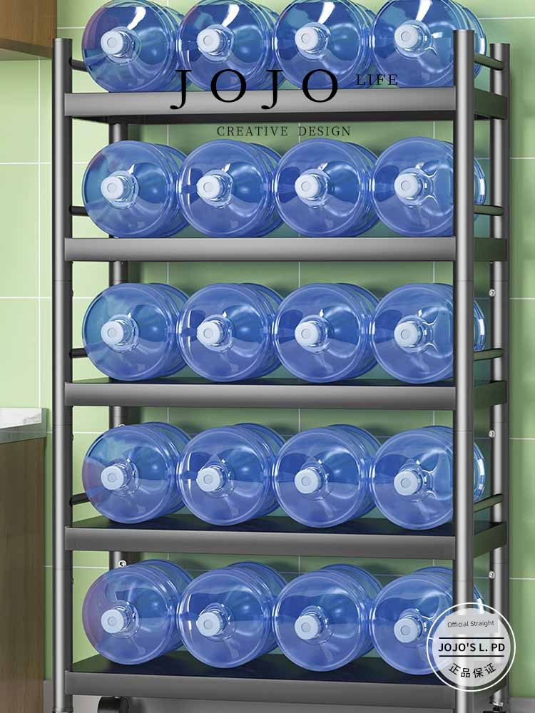 Jojo's L. Pd. Mr. Grocery. Kitchen Shelf Floor-Standing Multi-Layer Microwave Rack Storage | Bai Rui