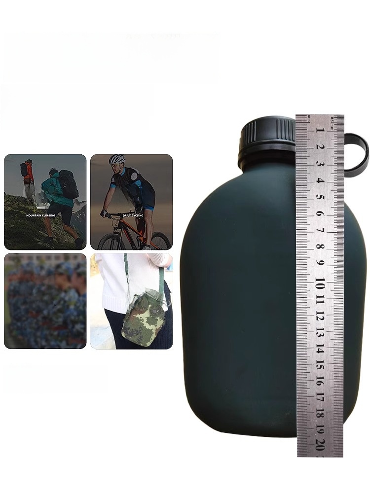 Water Kettle Large Capacity Portable Camouflage Hiking Outdoor Special Aluminum Military Training Aluminum Camping off-Road Hiking Cycling