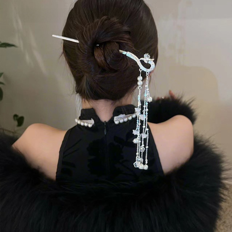 Chinese Ancient Style Phoenix Tassel Han Chinese Clothing Cheongsam Fancy Hairpin