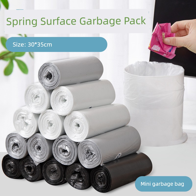 Desktop Mini Garbage Bag Large Capacity Thickened Car Trash Bag Transparent Disposable For Home Small Plastic Bag