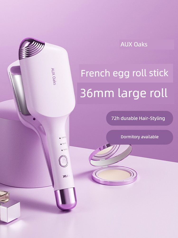 Ox Egg Roll Hair Curler 36mm Water Ripple Cake Fluffy Lasting Hair-Styling Handy Gadget Egg Hair Curler Dormitory