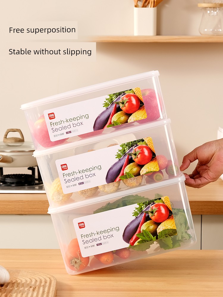 Frozen Dedicated Fresh-Keeping Box Separately Packed Case Food Grade Rectangular Organizing Box Refrigerated Storage Box in Refrigerator