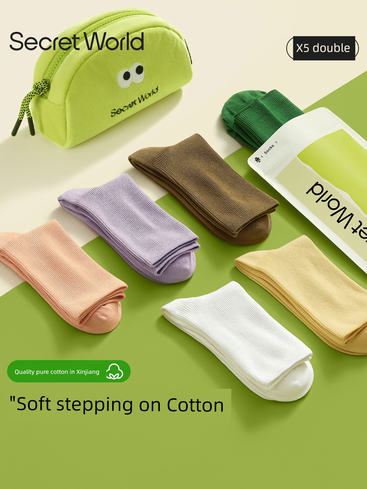 Socks Women's Pure Cotton Tube Socks Autumn and Winter Confinement Boneless Black White Cotton Socks Breathable Ladies Loose Stockings
