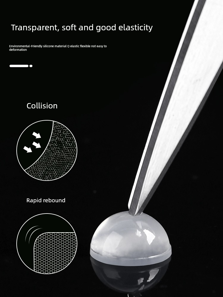 Silicone Anti-Collision Sticker For Home Door Handle Mat Door Rear Cabinet Collision Grain Silent Thickening Wall Sticker Refrigerator Anti-Collision Handy Gadget