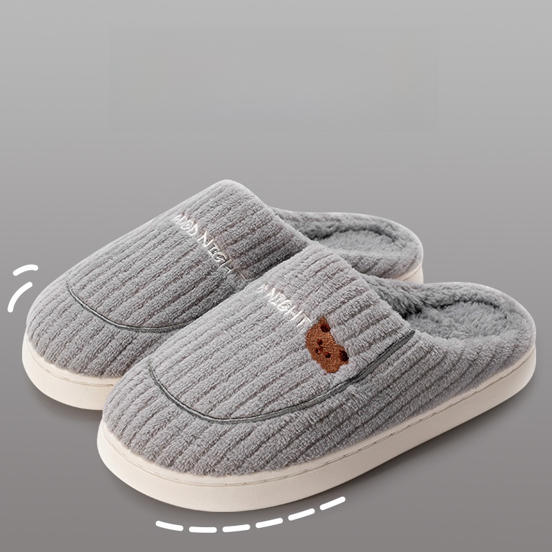 Litani Indoor Home Heattech Velvet Cotton Slippers