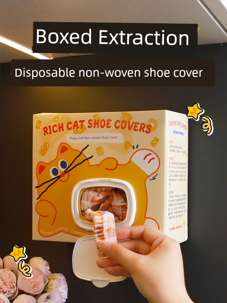 Disposable Shoe Cover Indoor For Home Thickened Adult Student Non-Woven Fabric Waterproof, Non-Slip, Wear-Resistant Hospitality Plastic Foot Sleeve