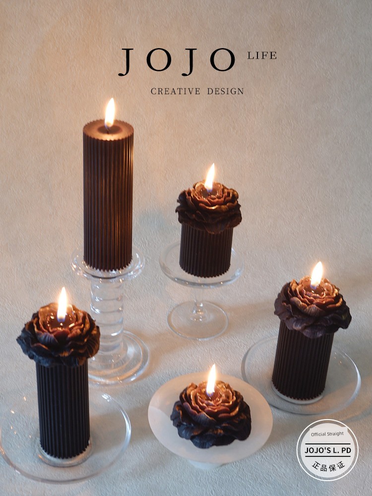 Jojo's L. Pd. Mr. Grocery. Black Lotus New Chinese Candle Wooden Floral Aromatherapy | Biqian