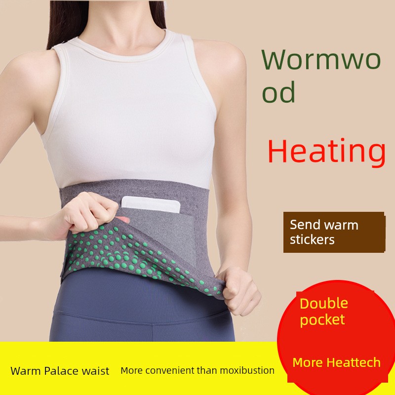 Dralon plus Pocket Argy Wormwood Waist Support Self-Heating Belt Warm-Keeping and Cold-Proof Warm Waist Support Bellyband Warm Stickers Aunt Pain Relieving Cold Palace