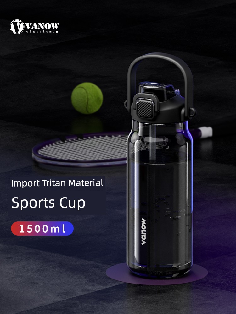 Vanow Sports Cup Men's Large Capacity Portable Straw Water Kettle Fitness Drop-Resistant High Temperature Boys Summer Large Size