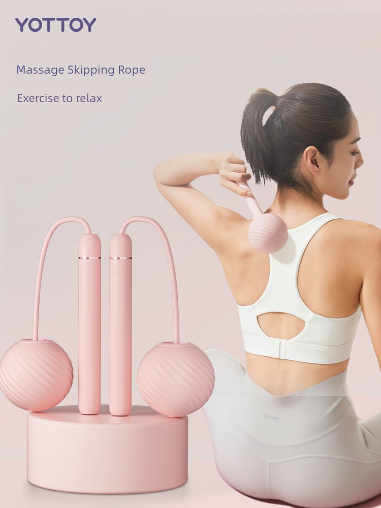 Cordless Skipping Rope Professional Fat Burning for Fitness and Weight Loss Massage Hammer Skipping Rope Back Leg Beating Health-Preserving Massage Multifunctional Rope