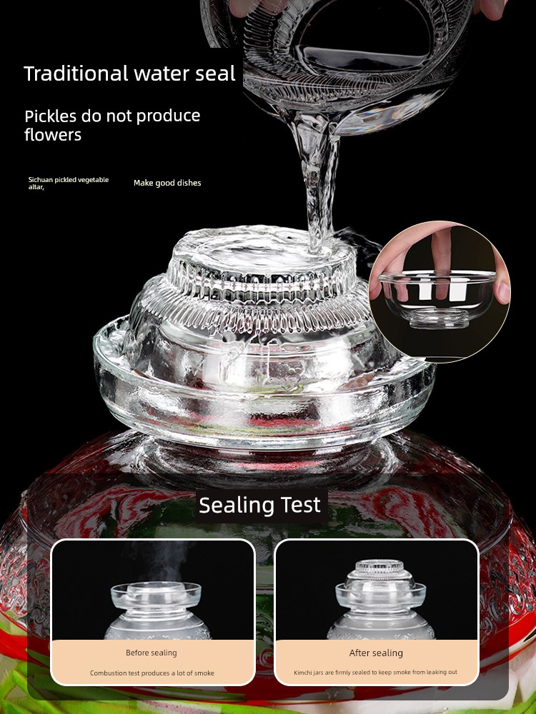 Sichuan Pickles Earthen Jar Old-Fashioned Home Glass Jar Sealed Jar Pickle Jar Pickled Cabbage Special Pickled Jar Pickling Vat