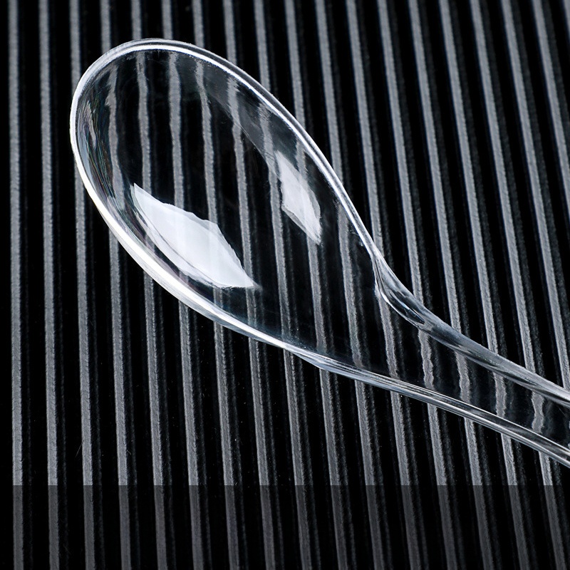 Disposable Spoon Individually Packaged For Home Frosted Blossom Spoon Plastic Soup Spoon Takeaway Crystal Spoon Dessert Spoon Spoon Commercial