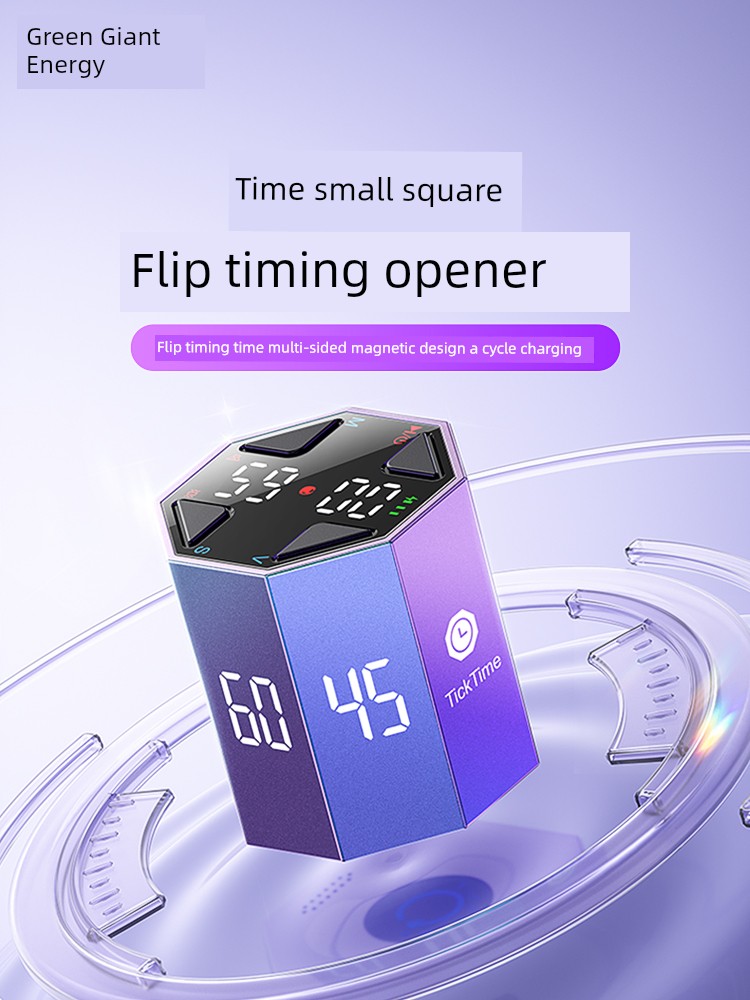 Llano Time Small Square Timer Time Manager Kids Learning Student Timing Countdown Self-Discipline Alarm Clock