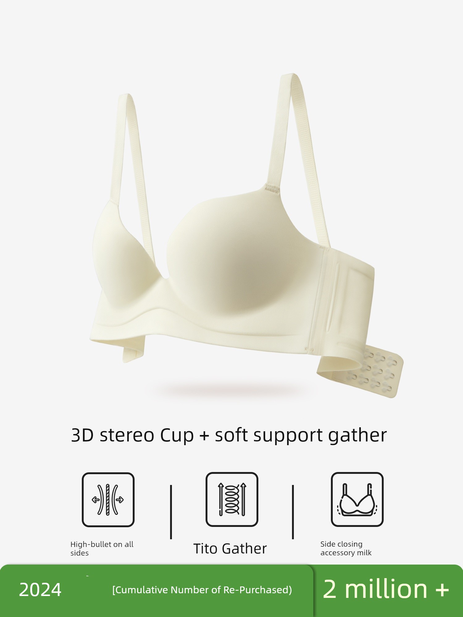 Secretworld Intimates Women's Small Chest Push-up Thin No Wire Accessory Breast Push up Seamless Bra Beauty Back Underwear Intimates