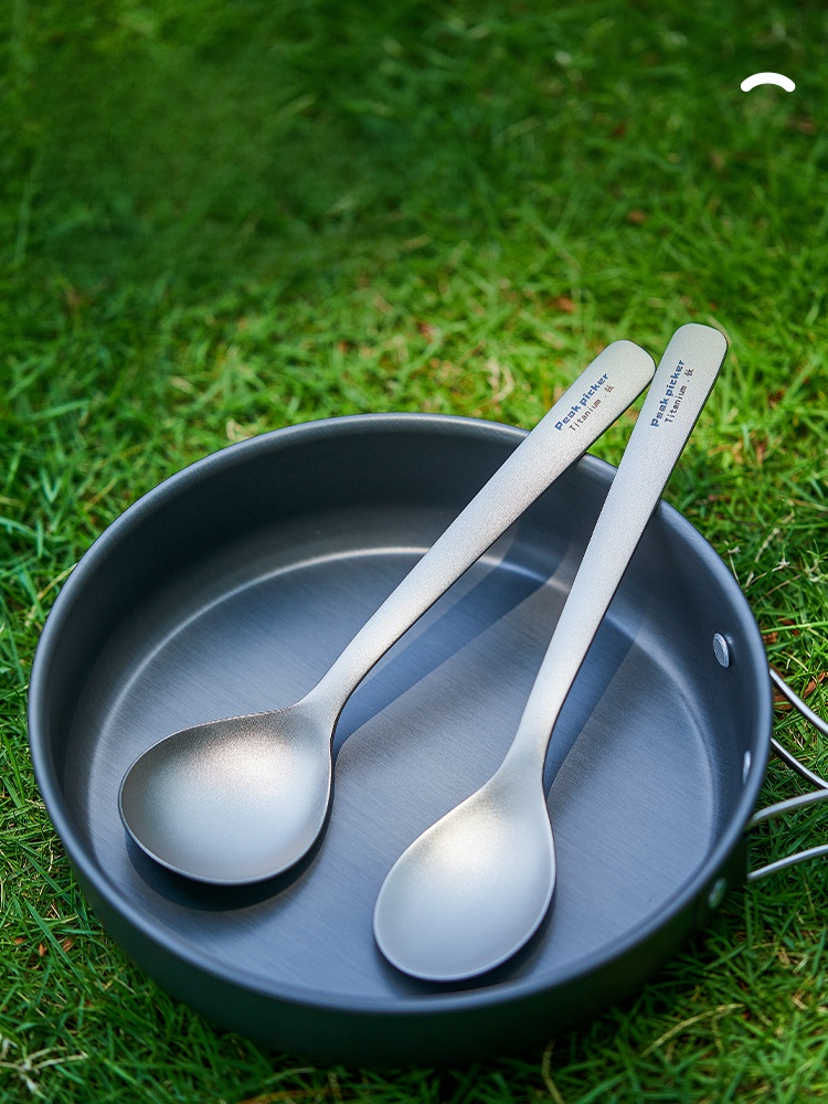 Dining Spoon Outdoor Travel Portable Thickened Titanium Alloy
