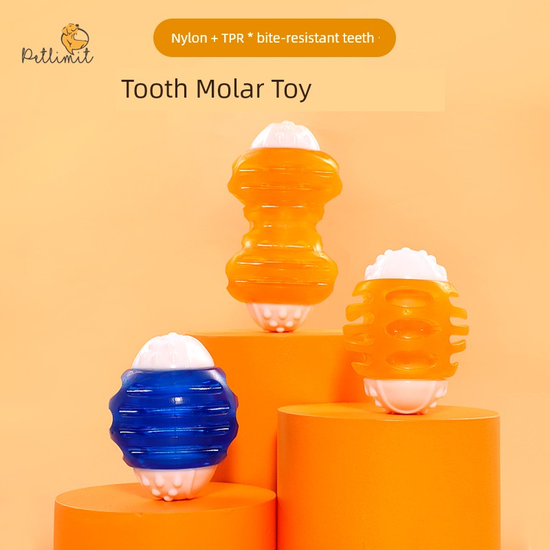 Dog Pet Small Sound Toys Molars Relieving Stuffy and Consuming Physical Strength Bite-Resistant Cleaning Teeth Golden Hair Ball Teddy Self-Hi Relieving Stuffy