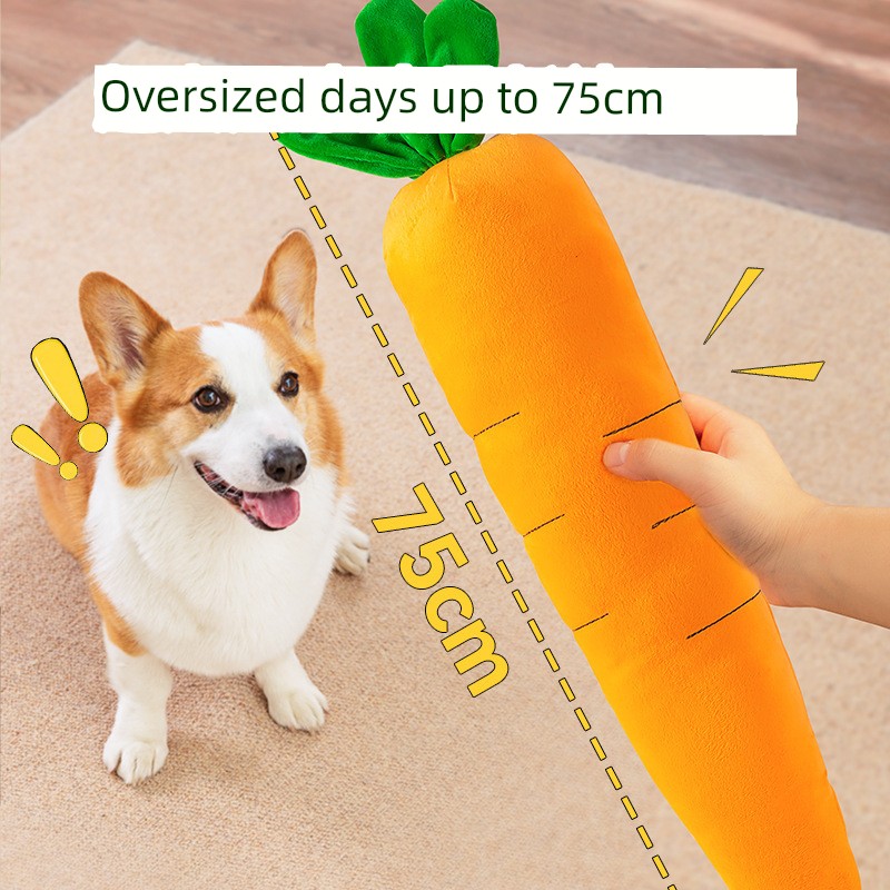 Hippie Dog Vegetable Series Relieving Stuffy Toys Pet Home Sound Self-Entertainment Self-Hi Interactive Pet Dog Supplies
