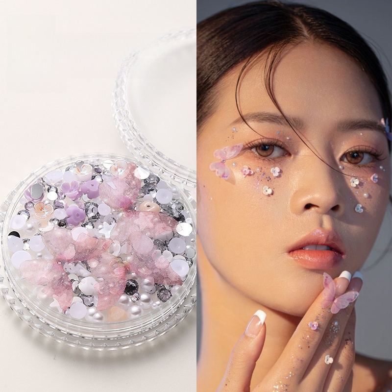 Face Sticker Ornament Butterfly Kids Nail Makeup