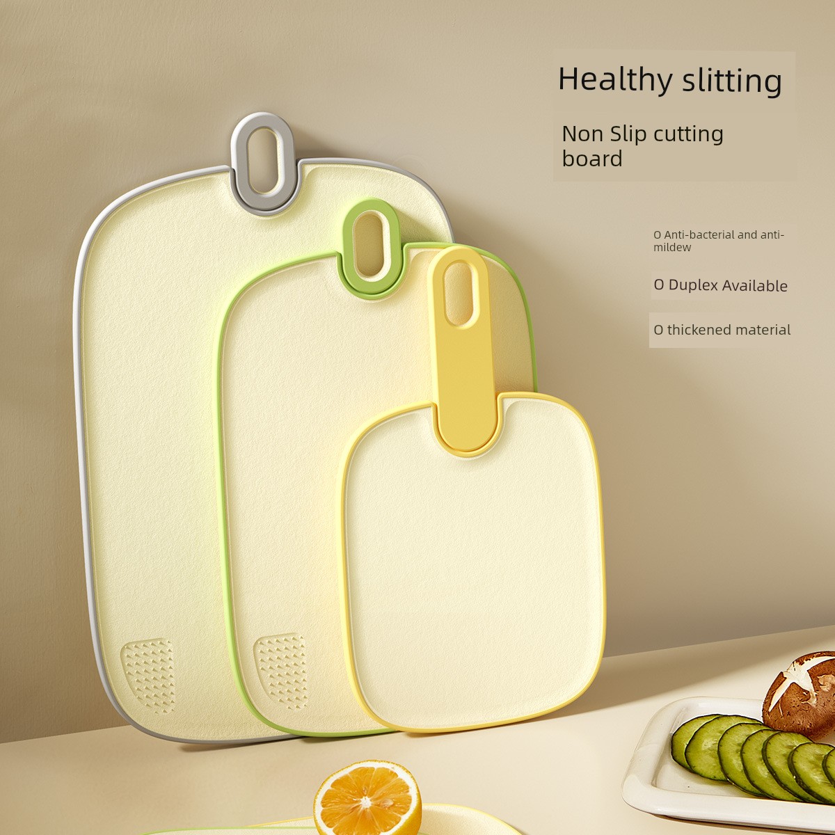 Double-sided Cutting Board Household Antibacterial and Mildew-Proof Cutting Board Kitchen Fruit Cutting Knife Cutting Board Baby Food Supplement Classification Board
