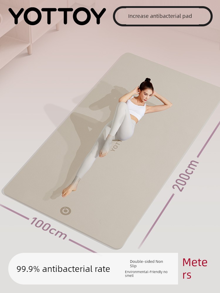 Yoga Mat Extra Large Widened Double Extra Large Thickened Mat 2024 New Arrival Professional Anti-Skid Shock Absorption Gymnastic Mat For Home Female