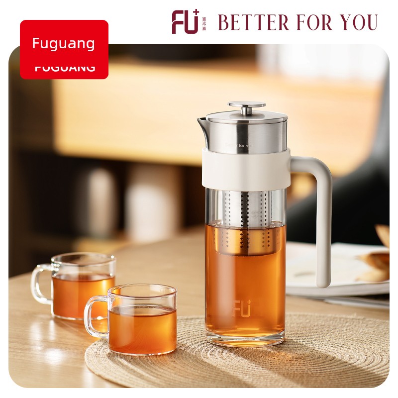 Fuguang Classy Fu + Enjoy Series Glass Cold Water Pot Set Filter For Home Heat-Resistant Transparent Kettle Coffee Pot
