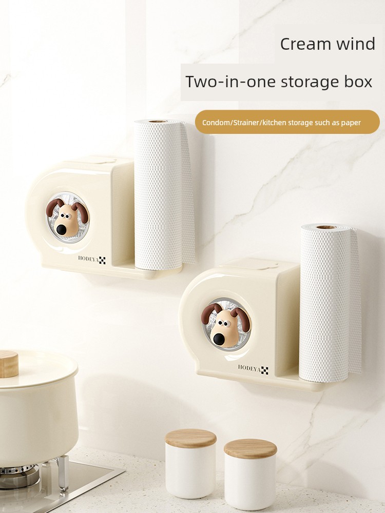 Disposable Plastic Wrap Cover Storage Fantastic Wall-Mounted Kitchen Punch-Free Freshness Protection Package Special Box Safty Belt Cover