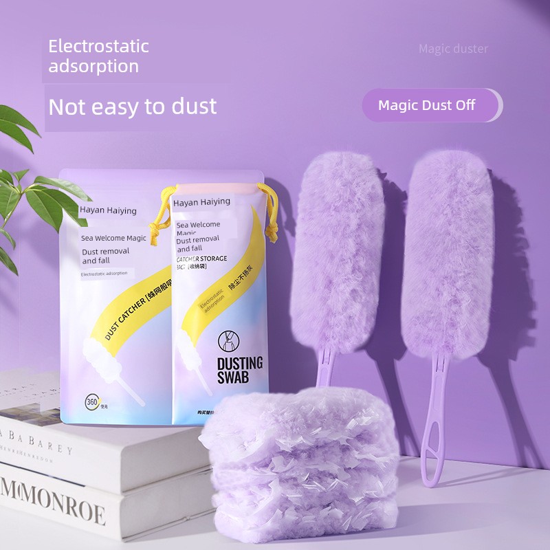 Static Electricity Dust Remove Brush Dust Sweeping For Home Cleaning, Sanitary Foldable Replacement Dust Cleanup Artifact Feather Duster