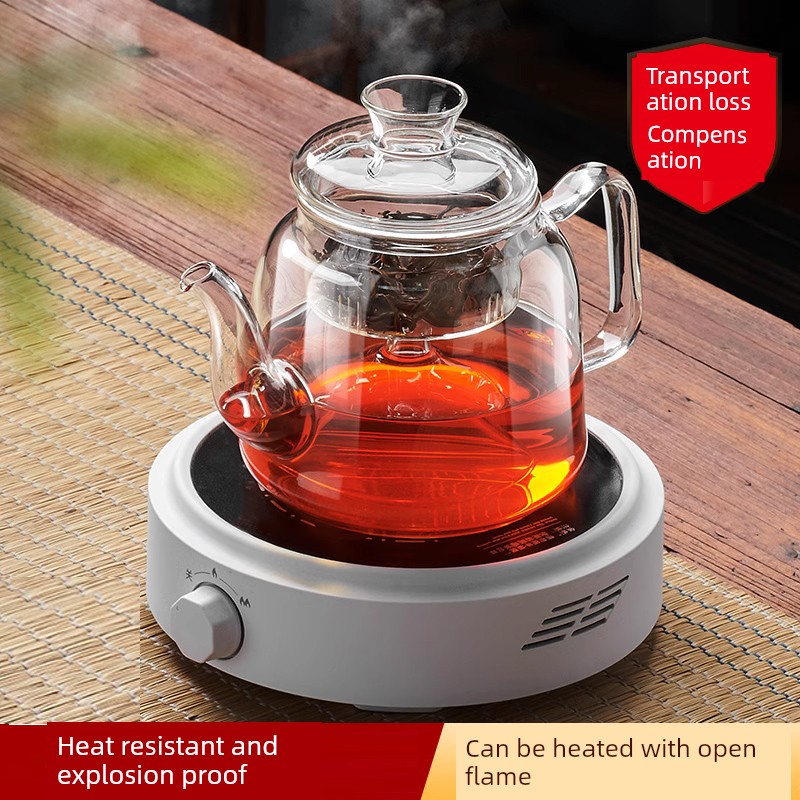Jie'an Xi Tea Brewing Pot Spray Type Steam Teapot Electric Ceramic Stove Glass Tea Set Suit Insulation Tea Stove Black Tea Health Pot