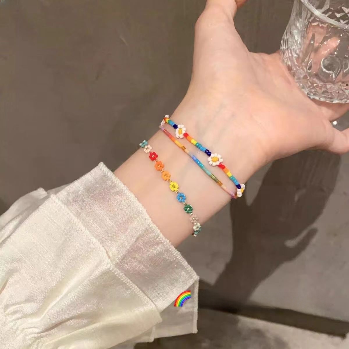 INS Summer Rainbow Dopamine Fancy Bracelet
