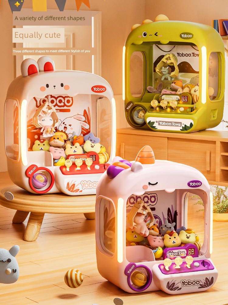 2025 New Arrival Prize Claw Child Clip Doll Gashapon Machine Small For Home Boys and Girls Birthday Gift Toy