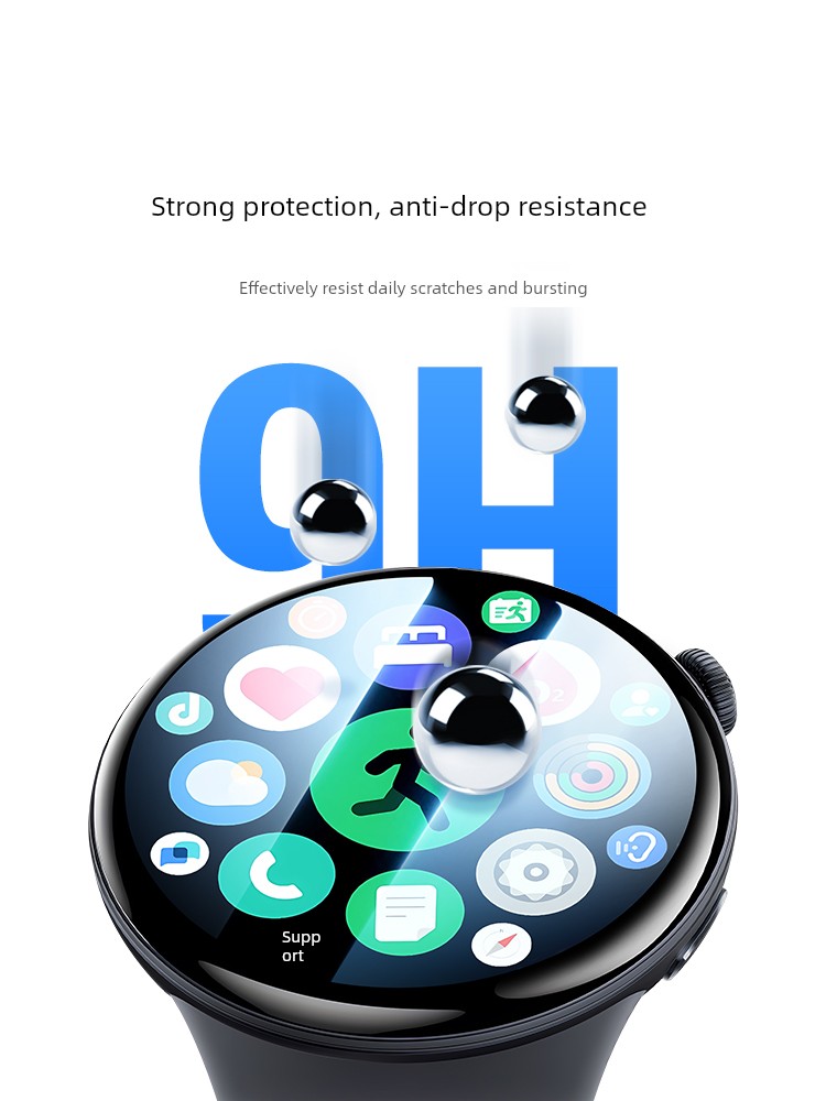 Green Link for Oppowatch3 Film Vivo Watch3 Watch Film Microcrystalline Film Watch4pro Protective Film Full Screen Dial Cover Anti-Fingerprint HD Screen Drop-Resistant Explosion-Proof