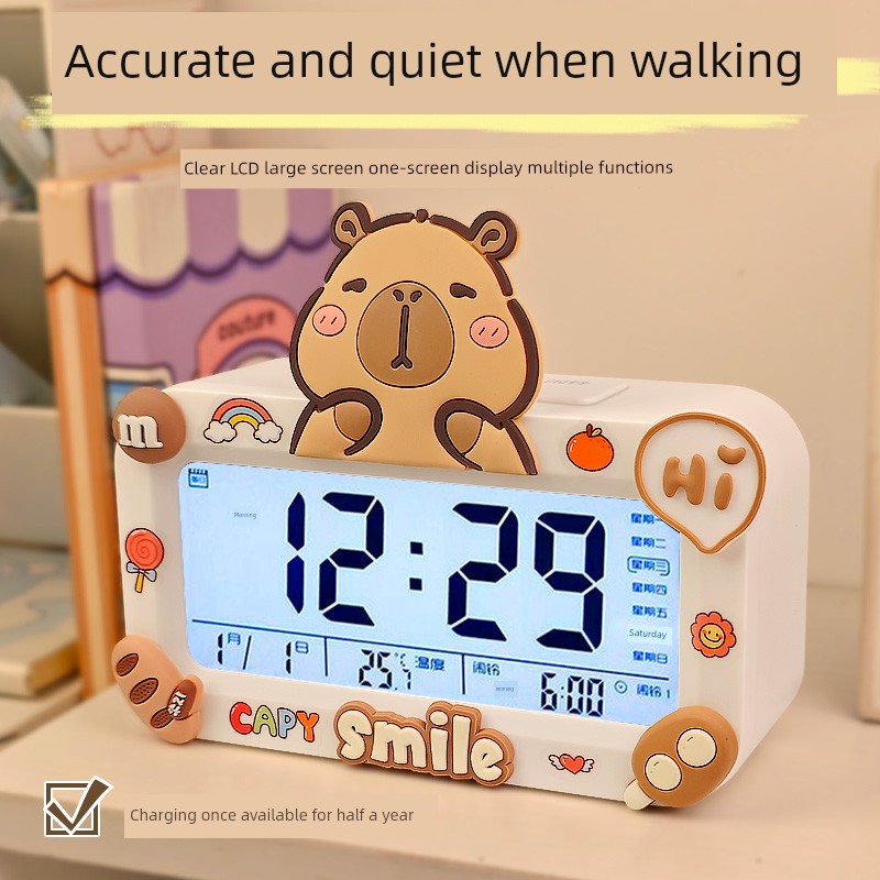 Alarm Clock Student Only Get up Handy Gadget Desktop Kids Girl Smart Digital Clock 2024 New Arrival Junior and Middle School Students