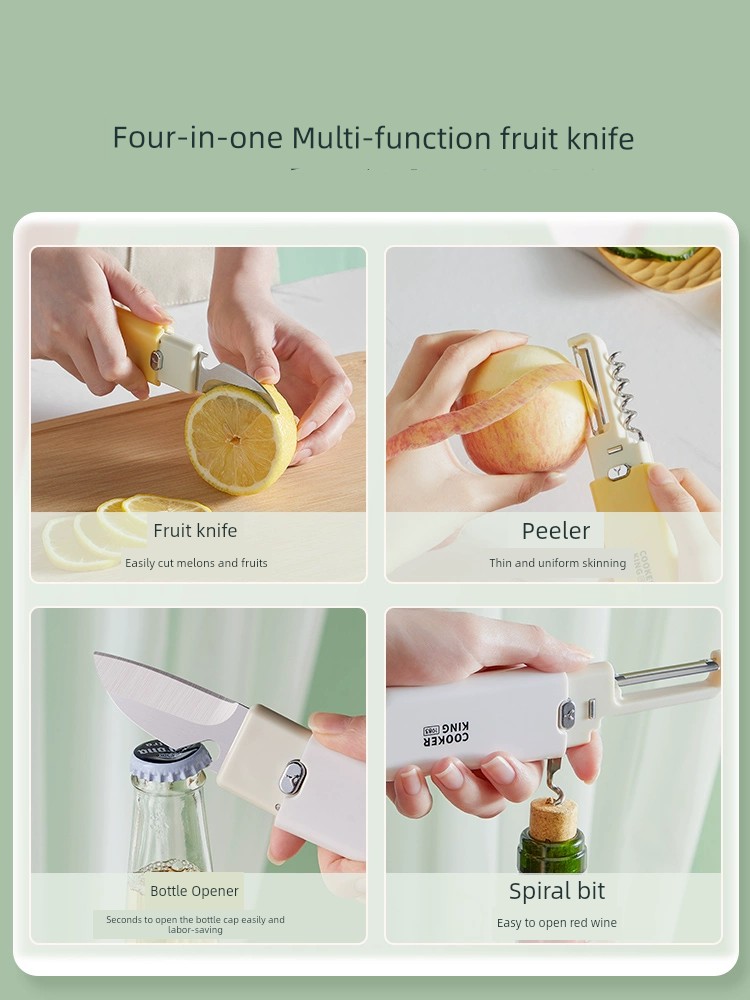 Cooker King Fruit Knife Peeler Peeler For Home Foldable Multifunctional Double-Headed Planing Apple Fabulous Peeling Gadget Portable