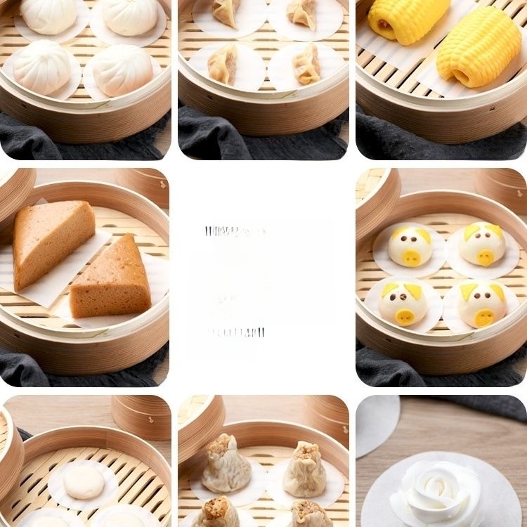 Non-Stick Cartoon Bun Baking Square Bottom Paper