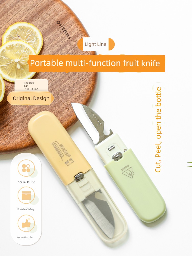 Tree Camping Tool Suit Outdoor Portable Foldable Chopping Board Multifunctional Paring Knife Fruit Knife Two-in-One