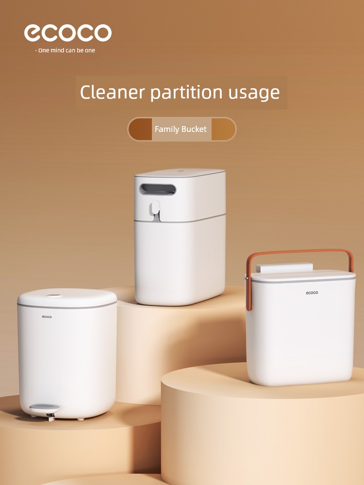 Kitchen Trash Can For Home with Lid Pedal Living Room and Kitchen Kitchen Waste Special Tube Large Automatic Packaging and Storage Fiber Drum