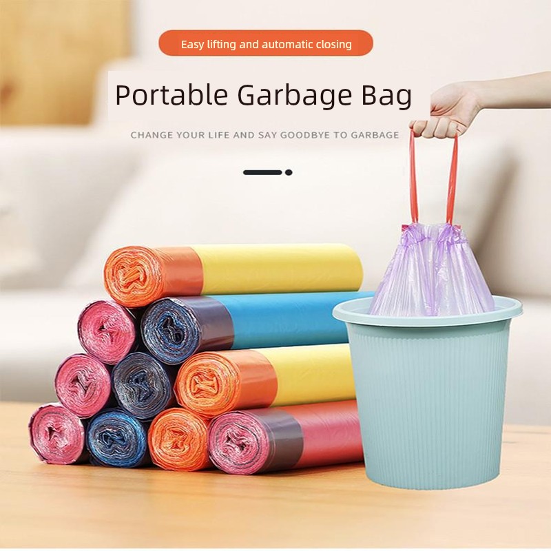 For Home Disposable Thick Drawstring Garbage Bag