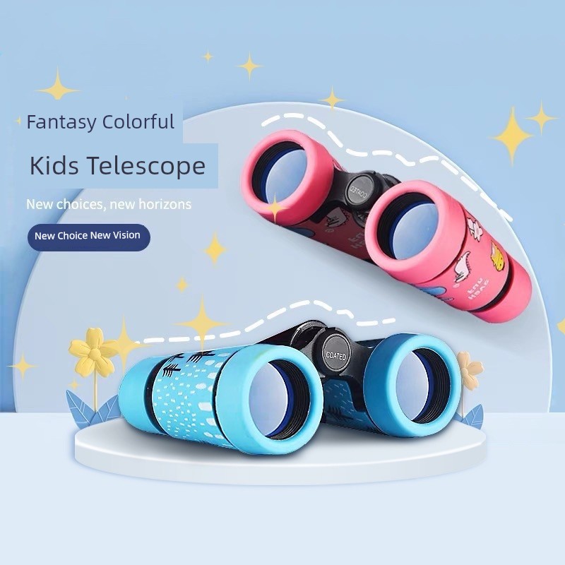 Telescope Kids Small Student HD High Power Eye Protection Boy Girl Baby Double Tube Outdoor Telescope Genuine Goods
