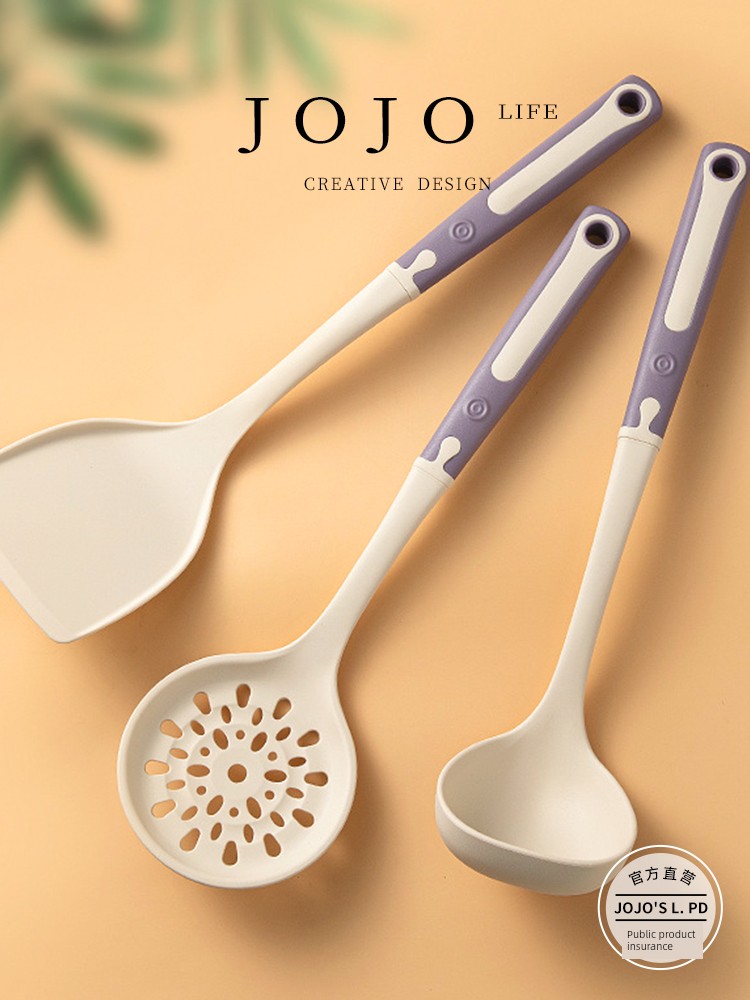 Jojo's L. Pd. Flowers. Non-Stick Pan Dedicated Spatula For Home Kitchenware Soup Ladle High Temperature Resistant | plus Flowers