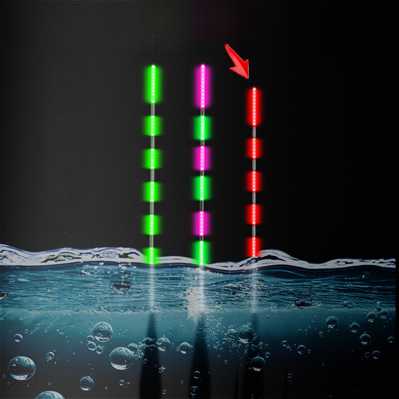 Water Shadowless Bite Hook Color Changing Full Green Tail Linxiang Luminous Float