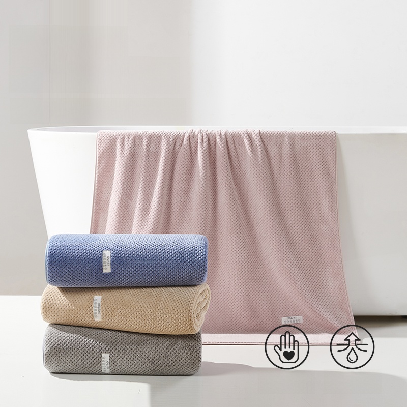 Jeyu Bath Towel Class a Soft and Strong Absorbent 1 Piece Thickened Not Easy to Lint Home Large Towel Bath Men and Women Wrapping Towel