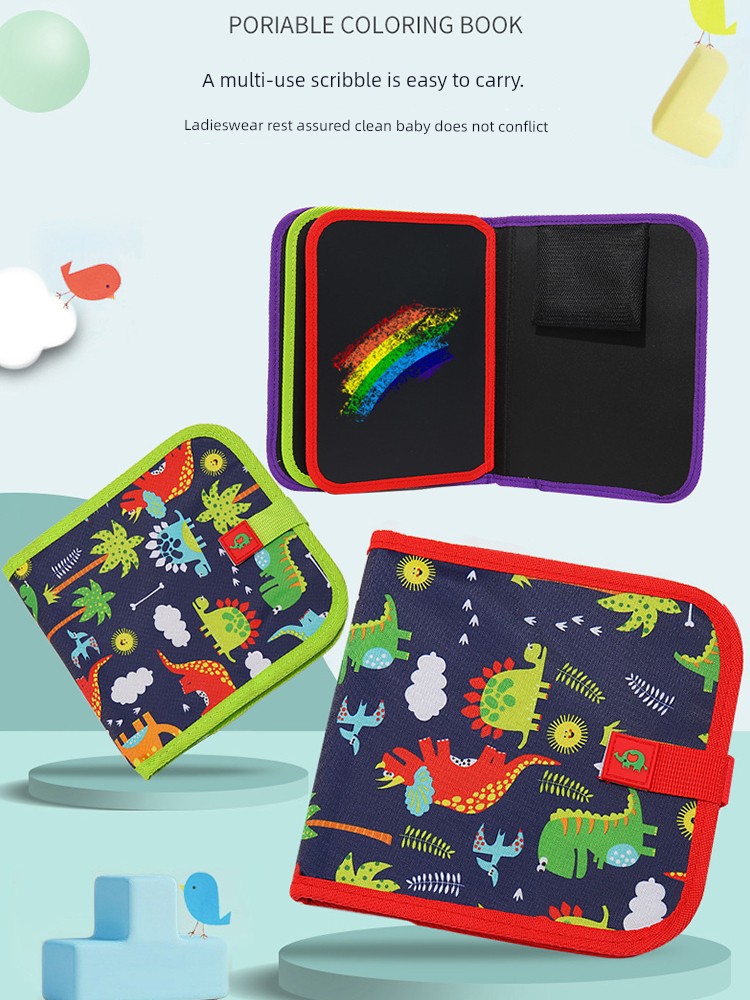 Drawing Board Kids Erasable Graffiti Small Blackboard Household Portable Double-Sided Drawing Board Coloring Painting Book Baby Toys