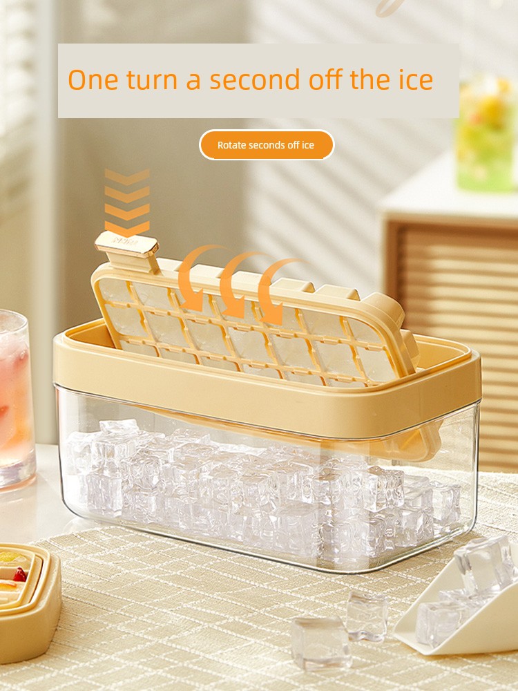 Pressing Ice Cube Molded Silicone Ice Tray For Home Food Grade Refrigerator Ice Making Machine Ice Box Ice Making Handy Gadget