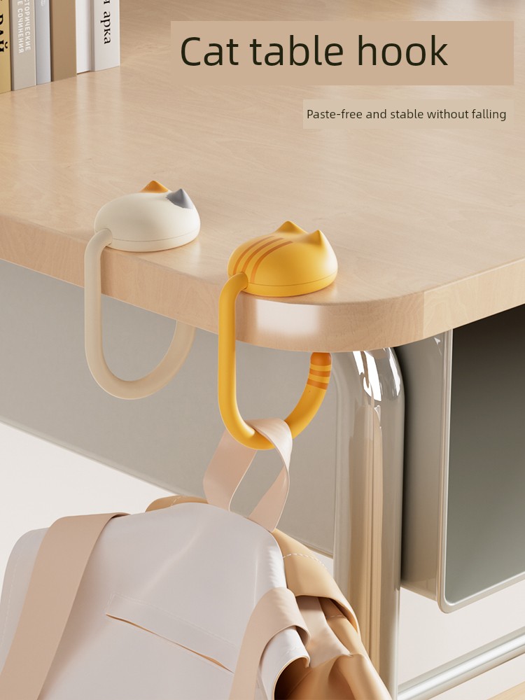 Schoolbag Hook, Seamless Punch-Free Desk for Elementary School Students, Removable Pannier Bag Handy Gadget